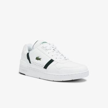 Lacoste T-Clip Leather Sneakers Pánské - Tenisky Bílé | CZ-eiCCLl